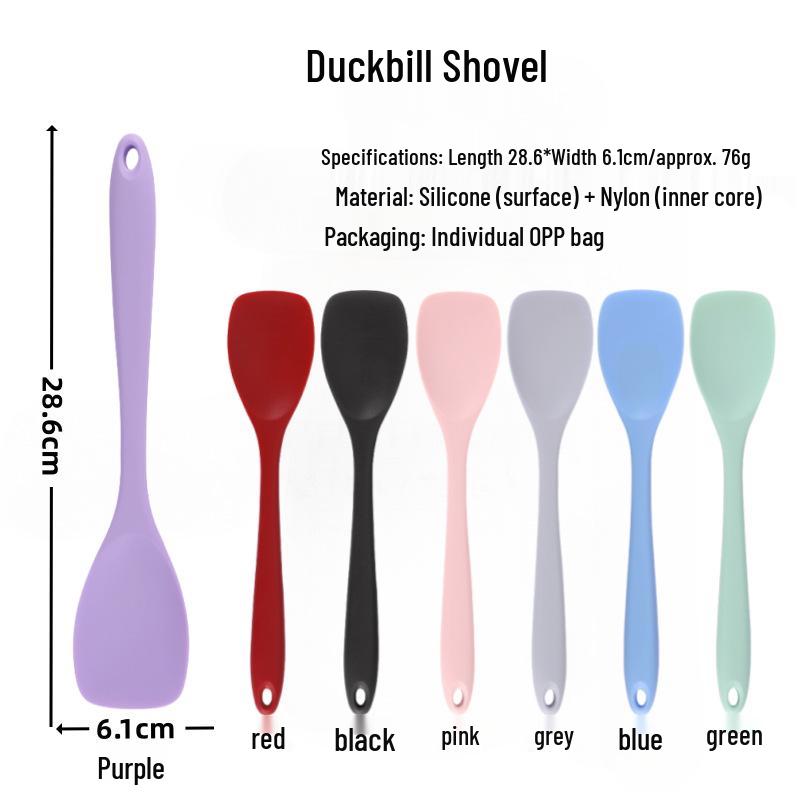 Silicone Full-Wrap Flat Head Spatula for Baking, Mixing, and Salad Serving.