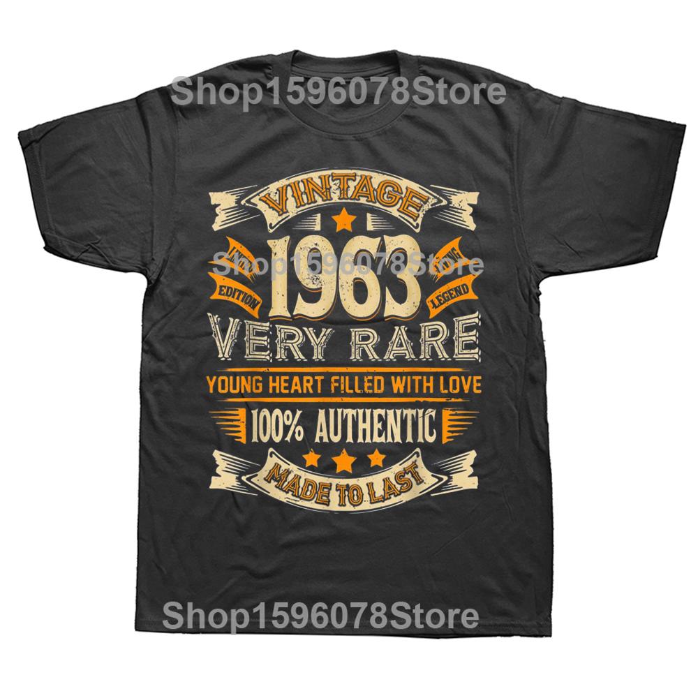 

Евро Унисекс Сделано в 1963 62 года быть потрясающим 62-й День рождения Винтажная одежда Футболка Повседневная уличная одежда Футболка Топы Лето 4XL