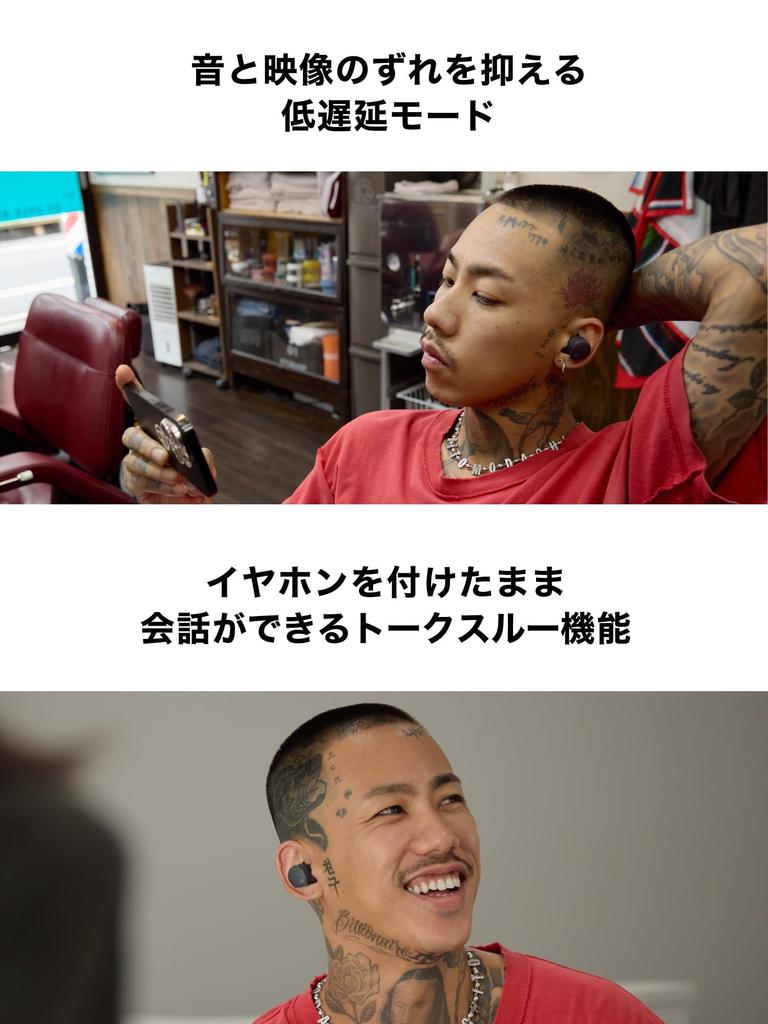 Audio-Technica ATH-CKS50TW2 BK(E) Wireless Bluetooth Earbuds with Noise Cancelling, Deep Bass, Original Sticker, Magnetic Switch Function,