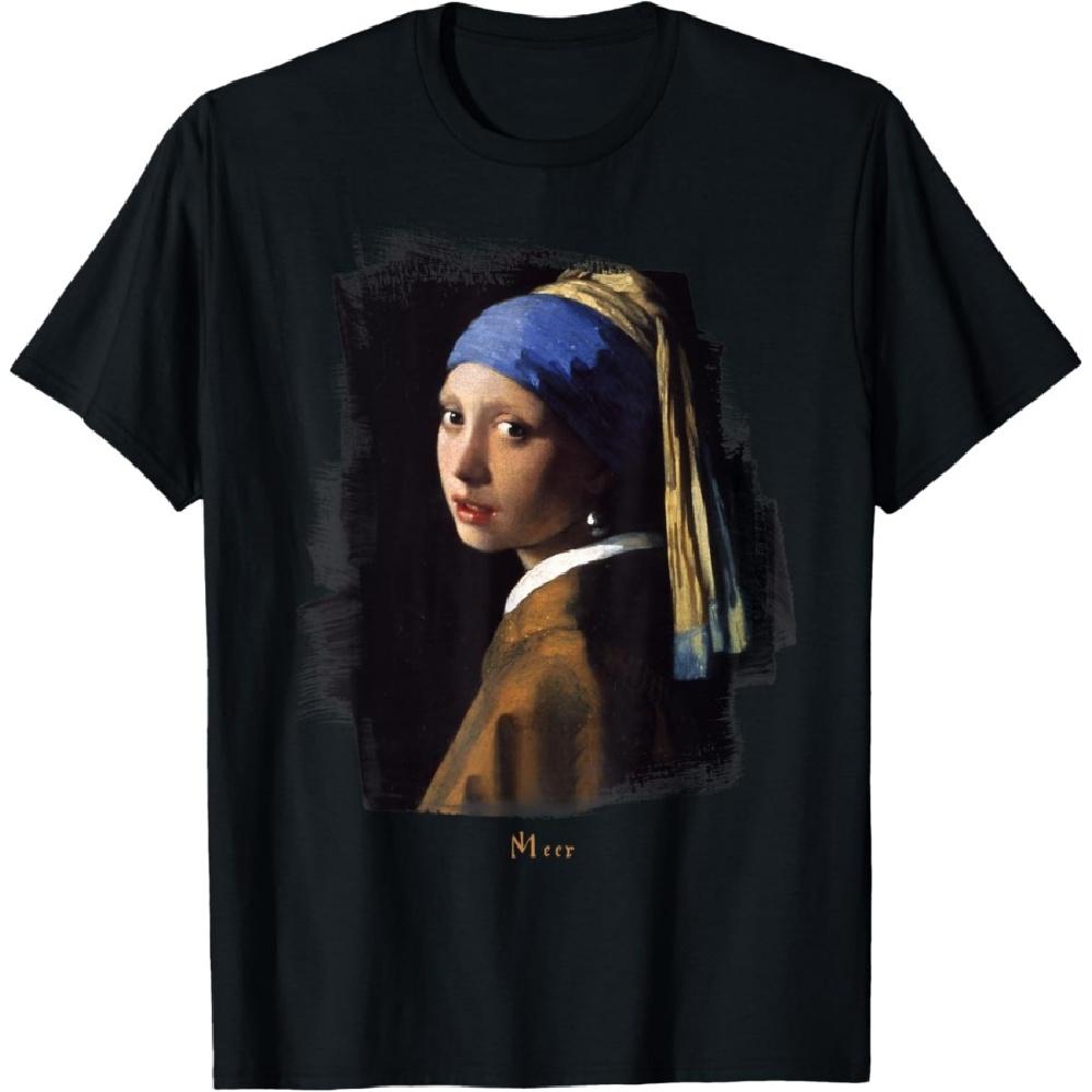 

Girl With a Pearl Earring Famous Painting T-Shirt XXXXXL чорний