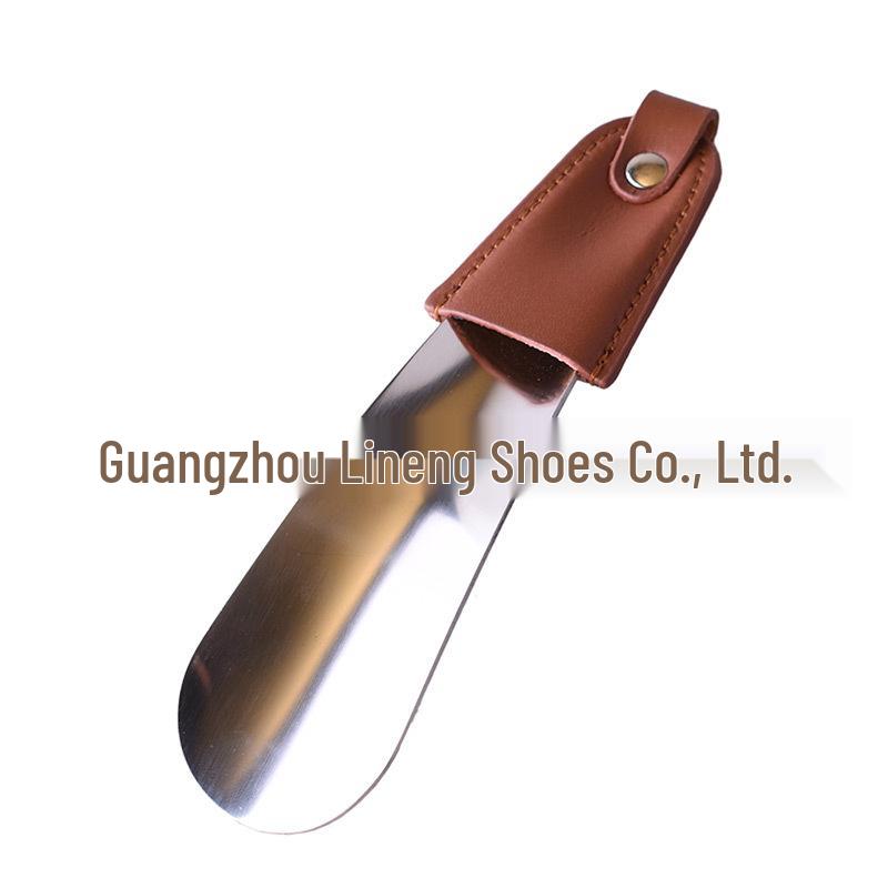 Stainless Steel Short Handle Shoehorn with Laser Engraved Logo