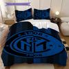 Eredità Blu: Biancheria da letto con l'emblema iconico dell'Inter (1 * copripiumino + 2 * federa, senza nucleo) Regalo di compleanno di Natale Copripiumino e federa