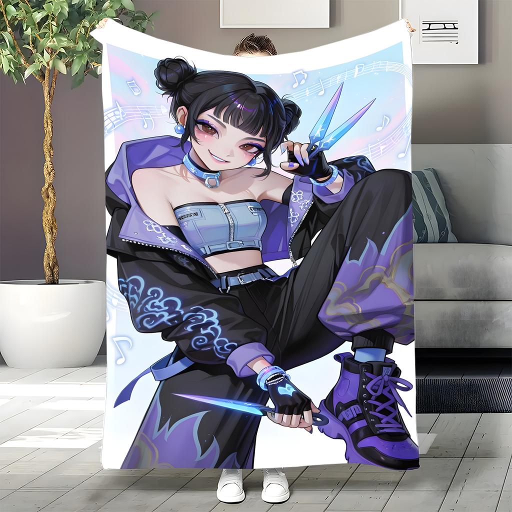 Flannel Digital Printed Blanket Conditioning Blanket Sofa Blanket Girl Gift