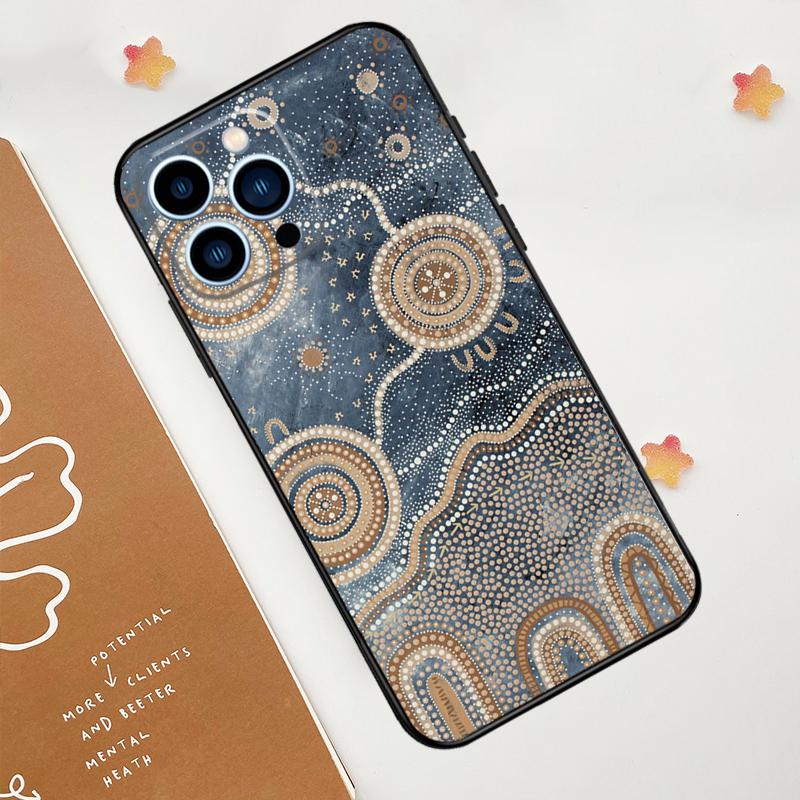 

Aboriginal Art Print Phone Case For iPhone 17 Pro Max 14 13 12 11 15 16 Pro Max mini 15 Plus 16e 17 Air Funda iPhone 13Pro MAX