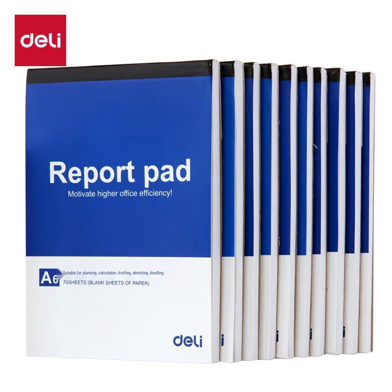 Deli A6 70-Sheet Blank Memo Pads (Pack of 20)