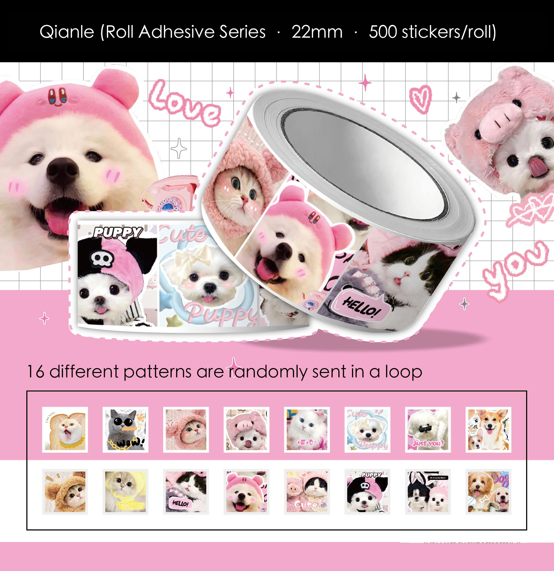 

500 шт. Наклейки из липкой бумаги «Безумный кот», этикетки, наклейки «Спасибо», для запечатывания, для DIY-декорирования, для скрапбукинга, канцелярские принадлежности other