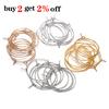 50pcs/lot 20 25 30 35 mm  KC Gold Hoops Earrings Big Circle Ear Wire Hoops Earrings Wires For DIY Jewelry Making Supplies