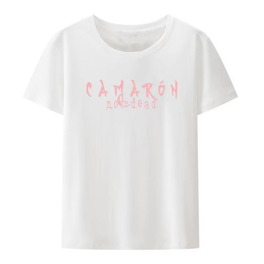 Classic Camarón De La Isla Print T Shirt Retro Men Women Short Sleeve Loose Breathable Camisetas Humor Style Fashion Casual Tops