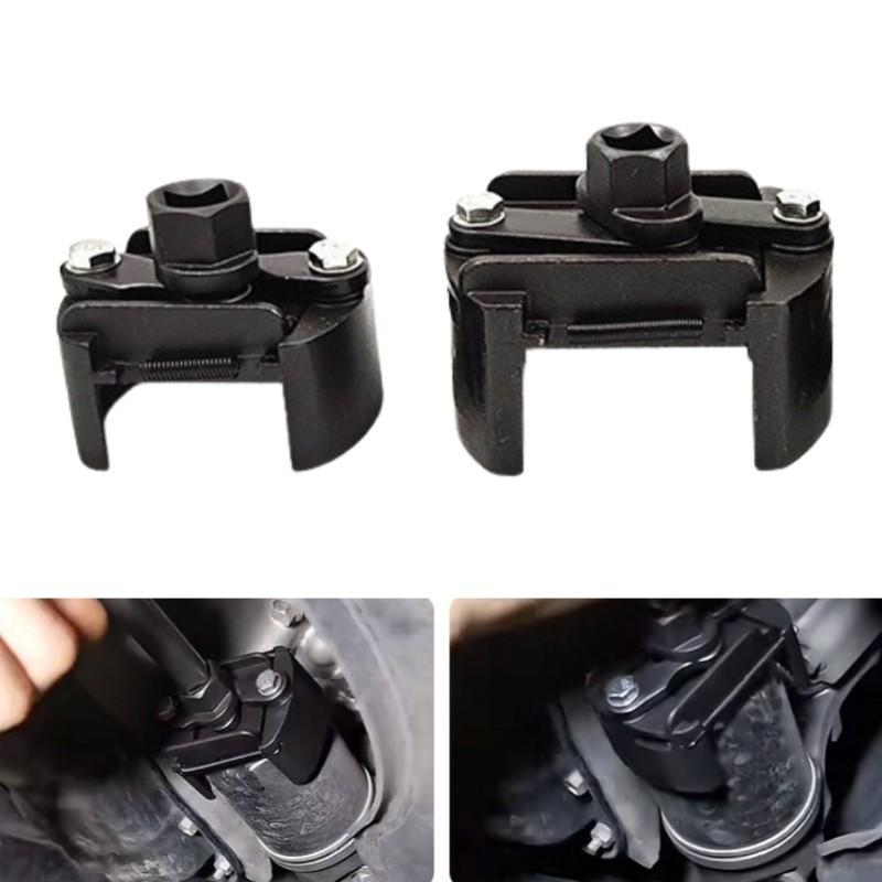 Universal Adjustable Oil Filter Wrench Two-Jaws 60-80mm/80-105mm Range Filter Remover Tool for Auto Maintenance