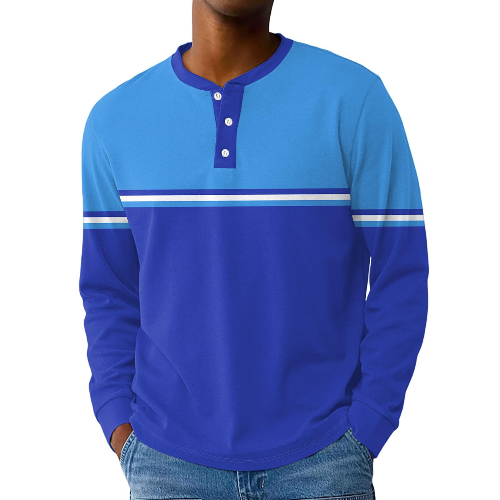 

Men s Loose Casual Long-sleeved Lapel Zip-up Hoodie XXL синий