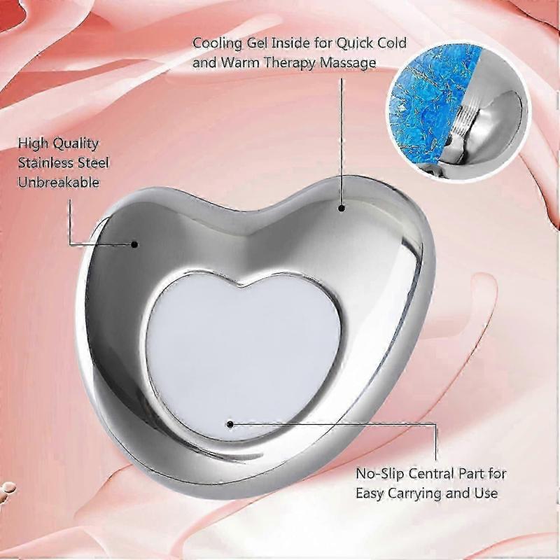 New Upgrade Stainless Steel Gua Sha with Cryotherapy, Metal Ice Gua Sha Facial