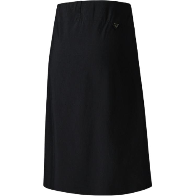 Anta Champion Outdoor Series Solid Color High Waist Breathable Versatile Straight Casual Long Skirt Women skirts Basic-Black 162520204-6