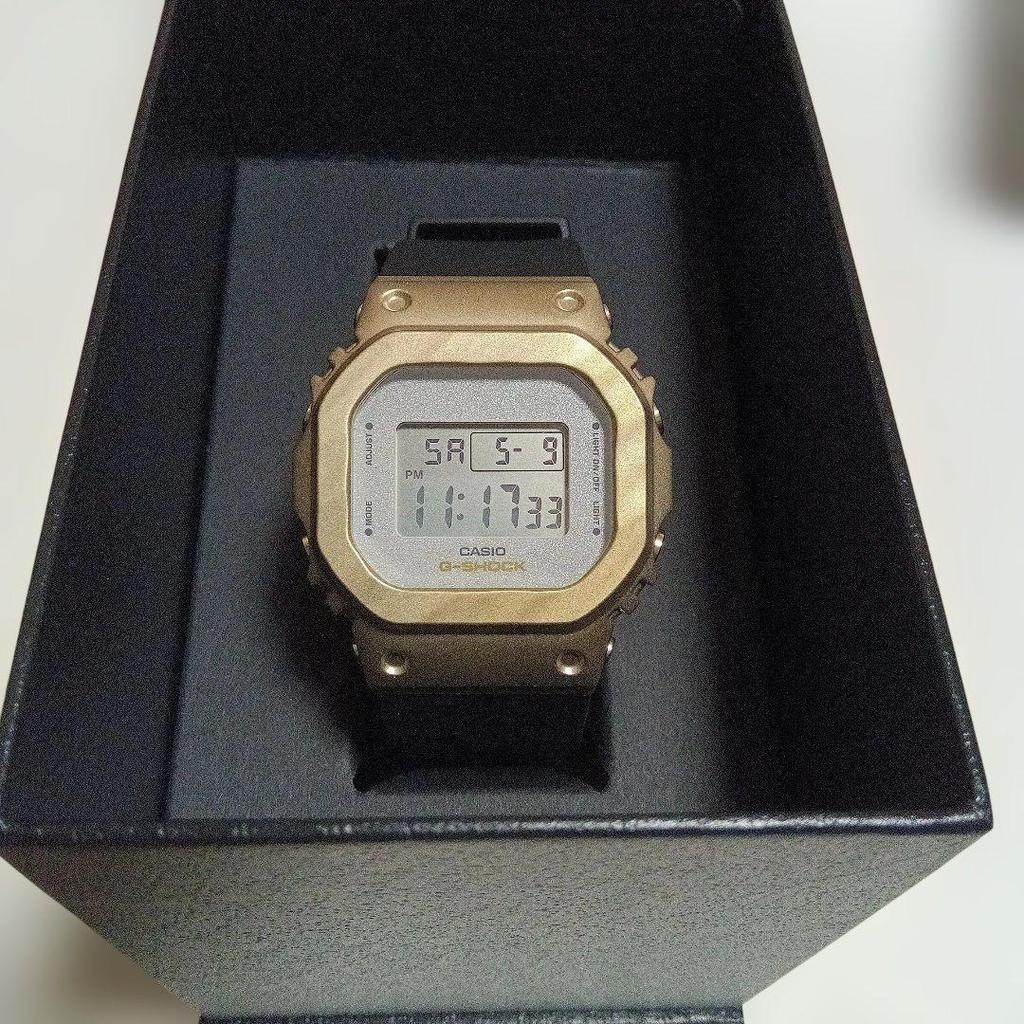 Used G-Shock GM-S5600BC-1JF Black x Light Yellow Gold
