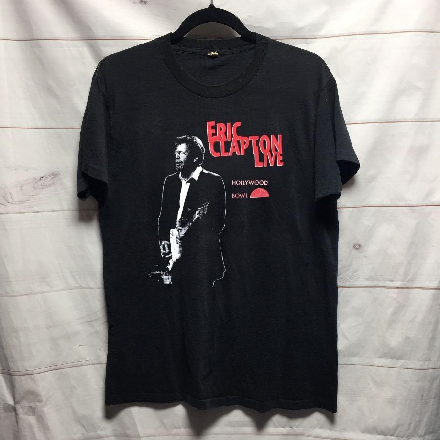 Eric Clapton Hollywood Bowl vtg black t-shirt QT7393 S