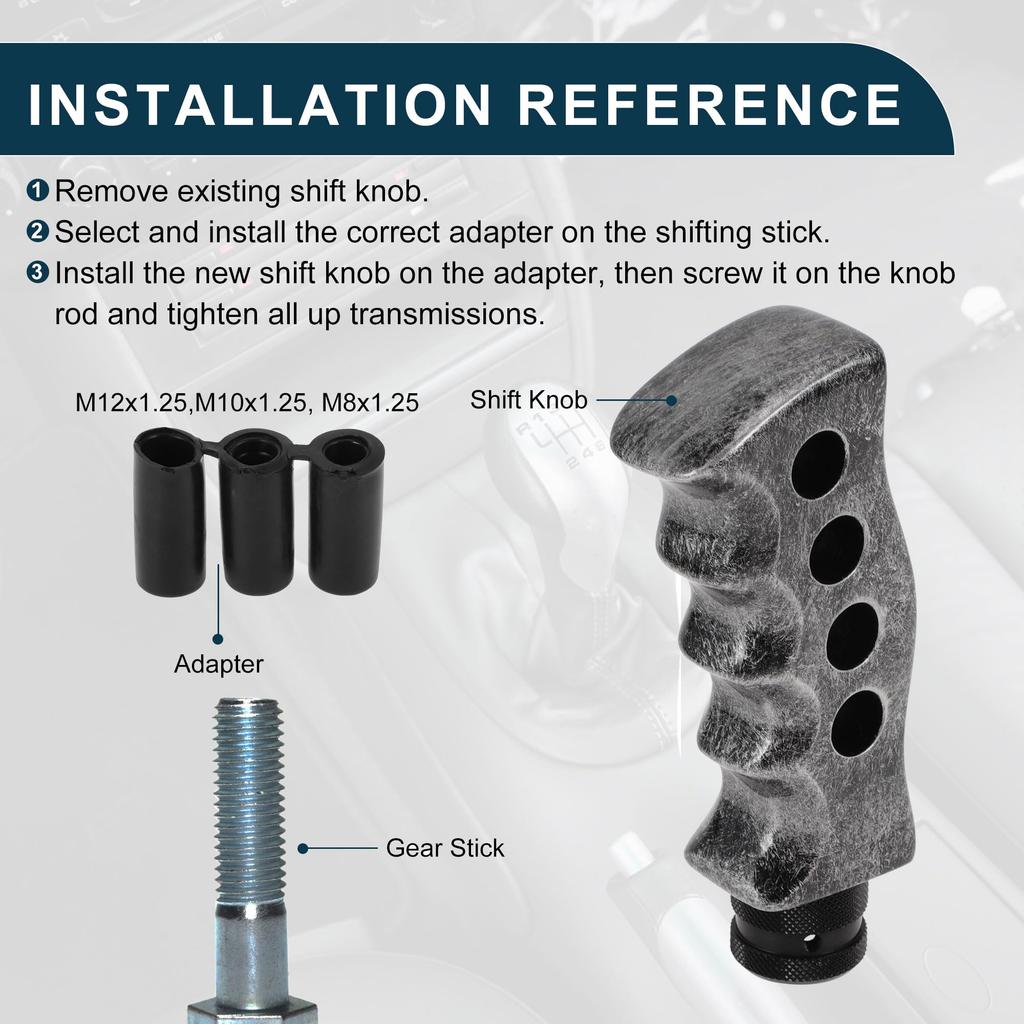 TUCKBOLD Car Shift Knob 12.5x5cm Durable | Front Shift Lever Knob Universal for Automatic