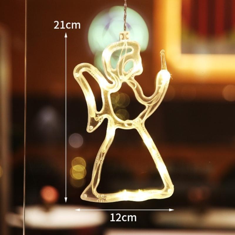 15PCS Christmas String Lights LED String Lights Suction Cup String Lights Showcase Window Decoration Festive Decoration Lights