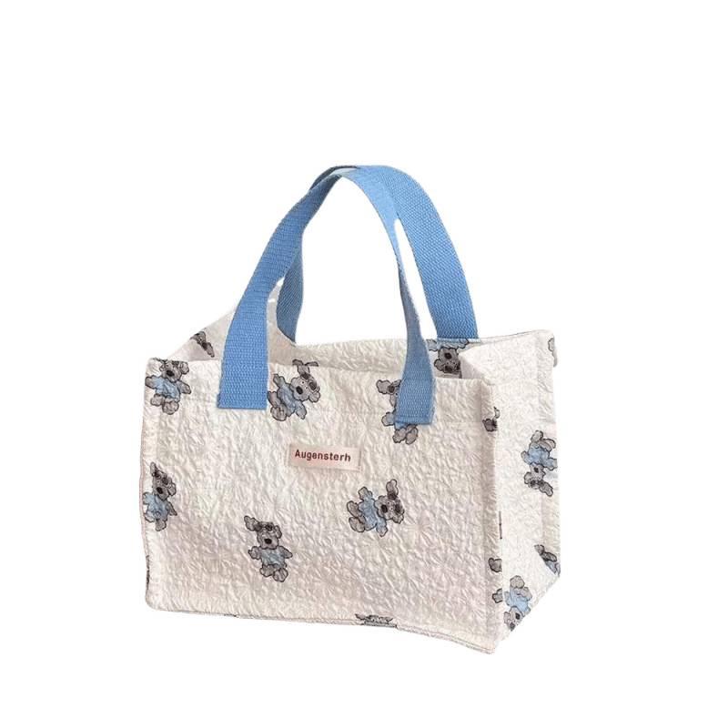 High-Capacity Tote Lunch Bag for Office Workers - Stylish Bento Carrier for Women