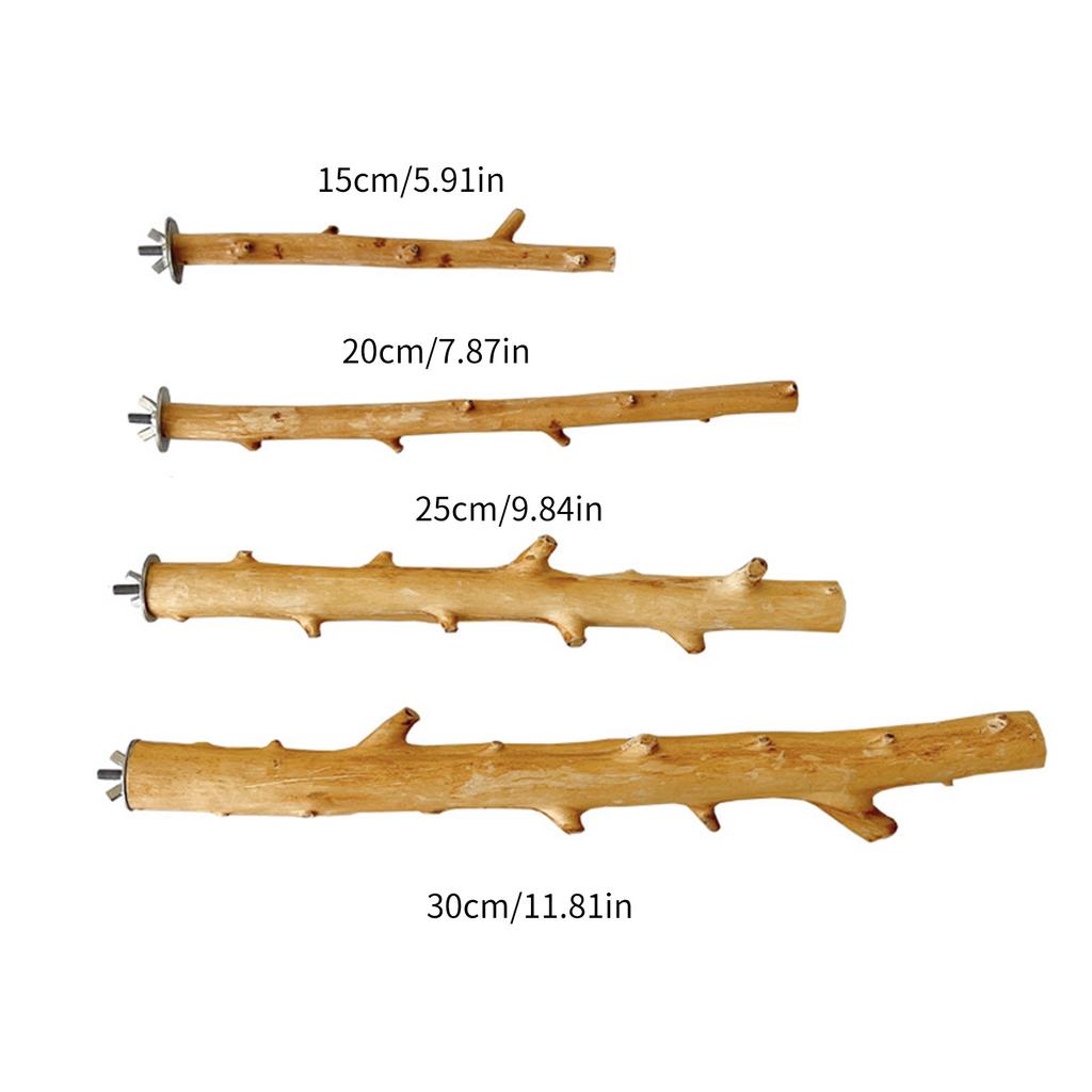 Parrots Grinding Scratcher Perch Stands Birds Stand Natural Wood Stick Grinding Branch Paw Climbing Standing