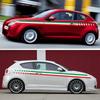 2 Pezzi Adesivi Laterali per Portiere Auto Per Alfa Romeo Mito Sport Grafiche Pellicola Vinilica Decalcomanie Carrozzeria Esterna Fai da Te Decorazione Accessori