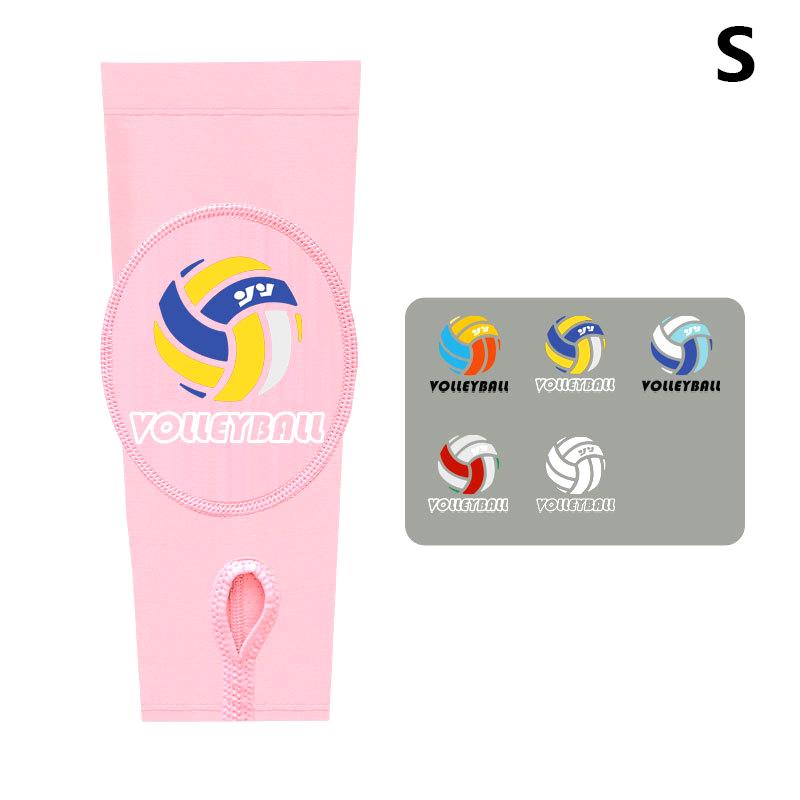 

2Pcs/Pair Volleyball Armband Arm Guards Wrist Support Breathable Volleyball Forearm Sleeves With Sponge Pads And Thumb Hole pink-S