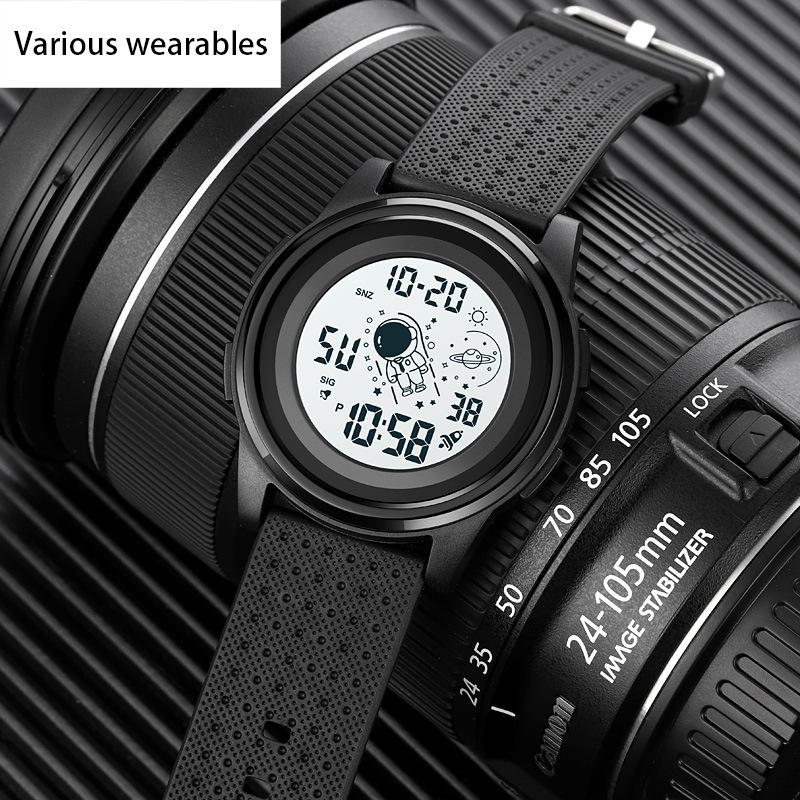 Ultrathin Case Sports Watch Multifunction Watch Astronaut Watch for Male and Female Students