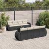VidaXL Garden Lounge Set with Cushions 9 Pcs, Patio Sofas, Patio Furniture Set, Outdoor Furniture, Black 3253483