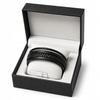 Men' Titanium Braided Leather Bracelet Adjustable Wrist Gift