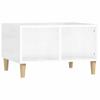 821030 vidaXL Table basse Blanc brillant 60x50x36,5 cm Bois d'ingénierie