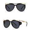 Luxury  Designer Vintage Irregular Metal Pilot Sunglasses Women For gentlemen Sun Glasses Punk Rivet Sexy Ladies Popular Shades for daily use