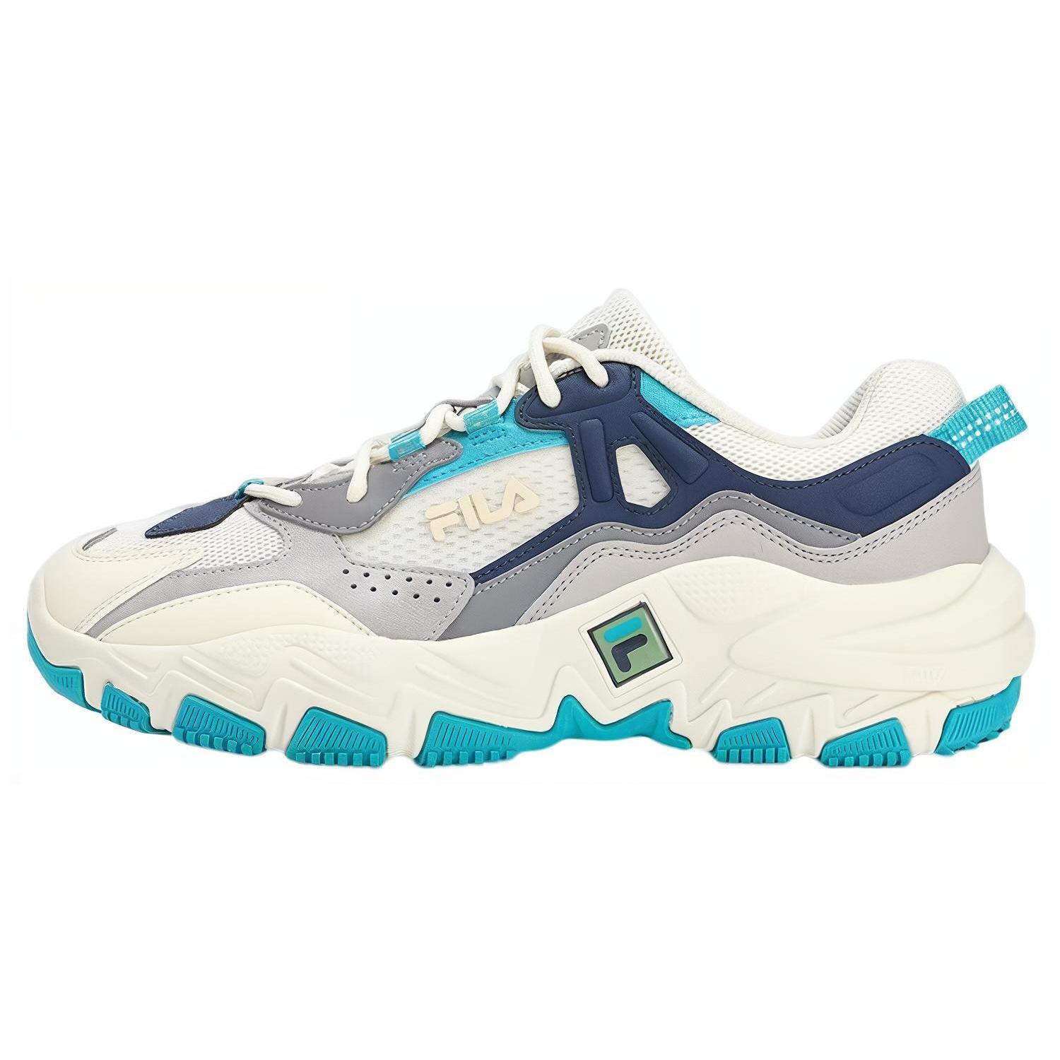 FILA Ravagement 2 Textile, Synthetic Leather Cushioning Slip Resistant Rebound Low top Running Shoes Men s White Blue F12M322105FWI 42