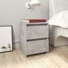 Day and Night - Day and Night Bedside Tables 2 Units Concrete Gray Chipboard 30x30x40 Cm