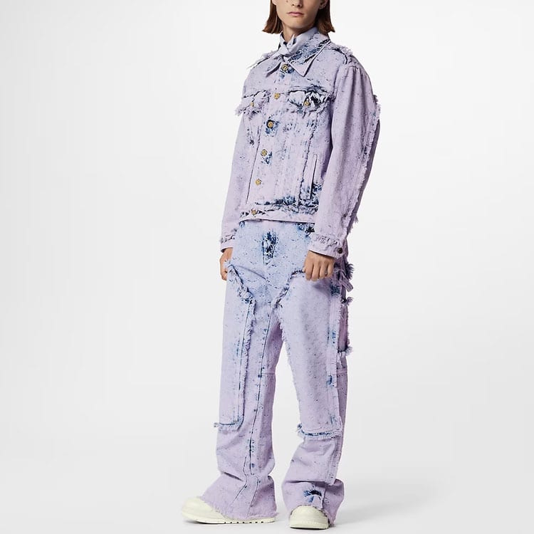 Louis Vuitton SS23 Denim Jacket Men's Light Purple 1AB4TB