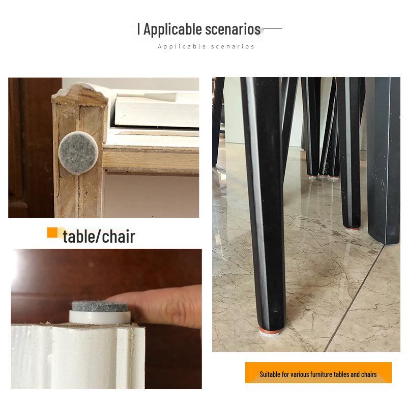 Precision Silent Anti-Slip Leg Pads & Self-Tapping Screws for Chair, Table, and Stool.