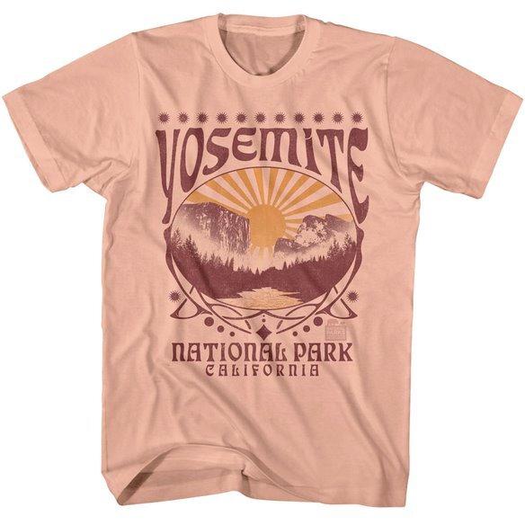 Yosemite Canyon Sunset Men T Shirt California National Park Tenaya M