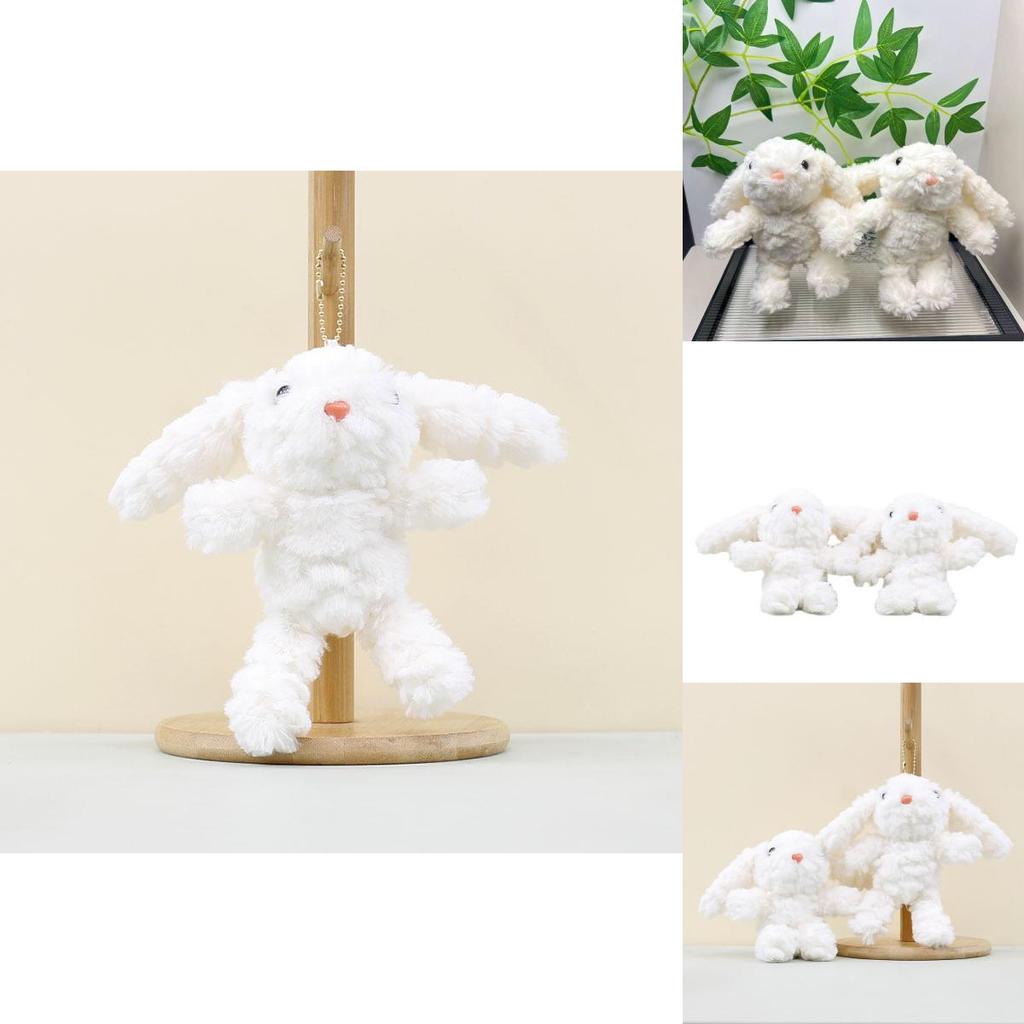 Adorable Plush Bunny Rabbit Keychain Soft Stuffed Animal Doll For Bags Keys