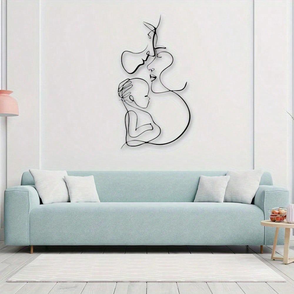 Vintage Metal Wall Art Modern Home Decor Living Room Indoor Sculpture