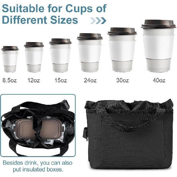Multifunctional Luggage Travel Cup Holder For Suitcases Free Hand Drink Caddy Fits Suitcase Handles, Also, As An Automotive And Stroller Cup Holder,