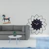 Standing Horse Sculpture Flower Shaped Wall Clock Ornament for Living Room Desk Bedroom Bookcase