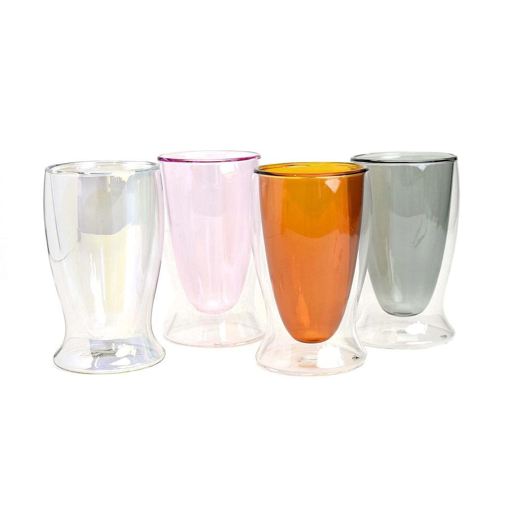 Maebata Nuit Color Thermoglass Product 52636 (Pink), Heat-Resistant, Double-Walled, 340ml, Code