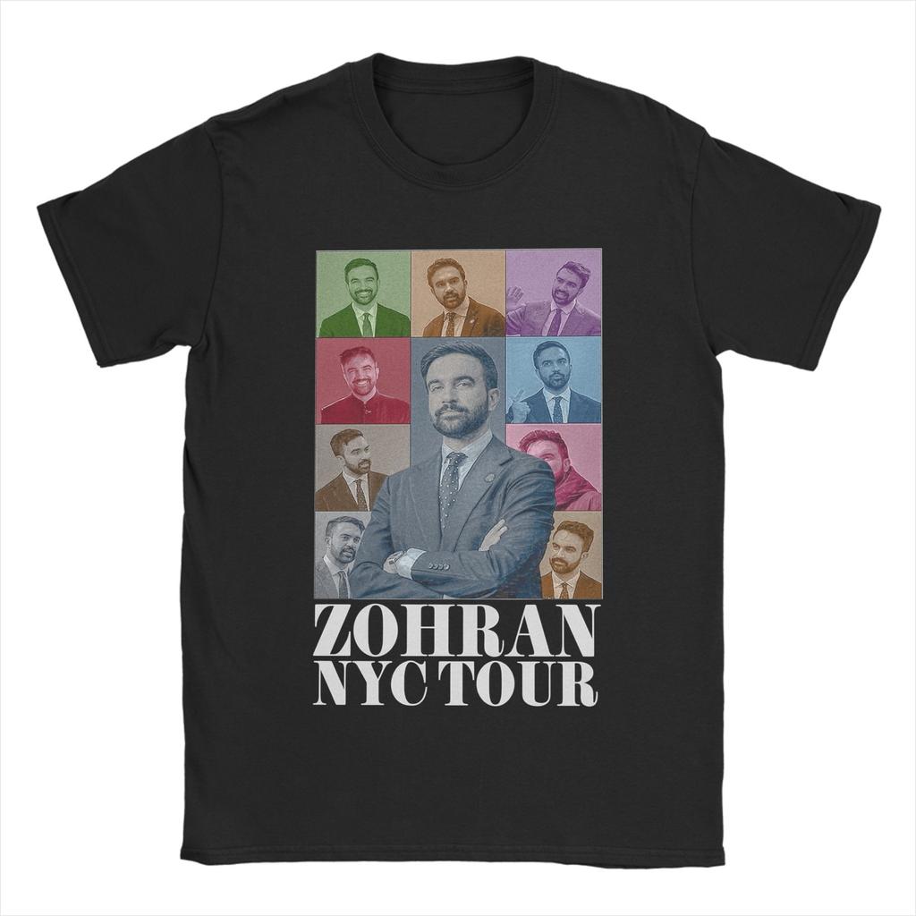 For New York City Zohran Mamdani Men's T Shirts Creative Tee Shirt Short Sleeve Round Collar T-Shirts 100% Cotton Summer Clothes