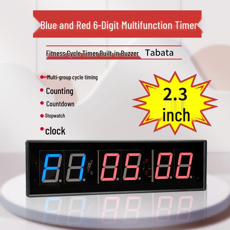2.3-Inch Digital Gym Timer with Countdown, Cycle Timing & Multi-Function Display EU Standard