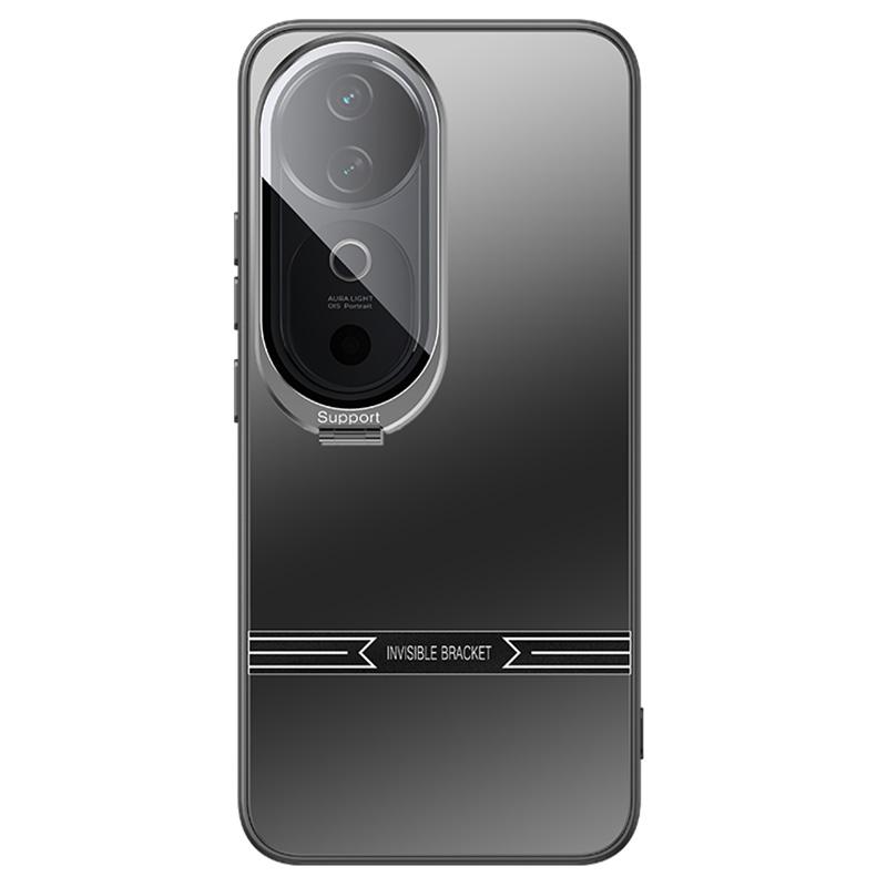 

For vivo S19 5G Case PC+TPU Matte Anti-Drop Phone Cover with Lens Lid Kickstand Black