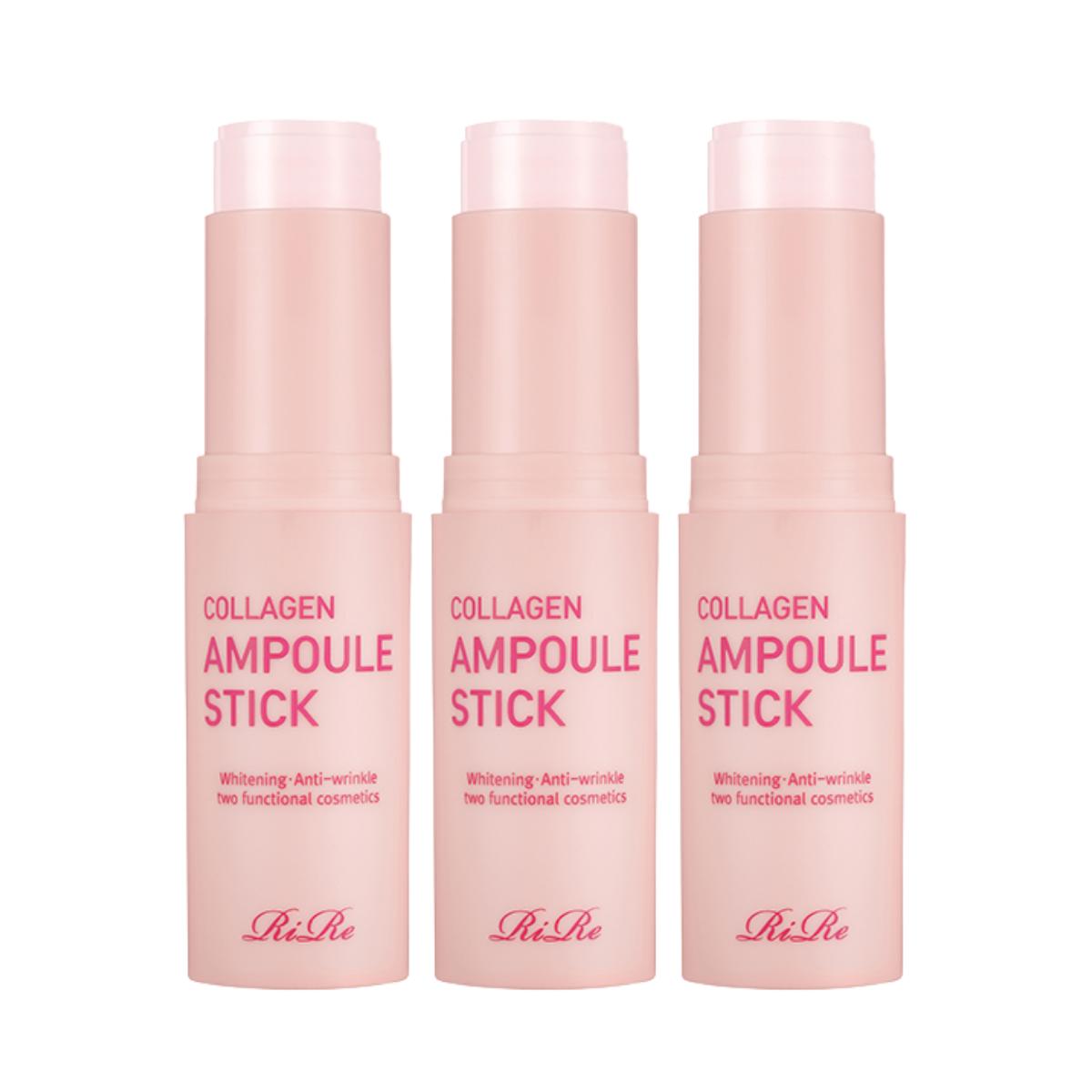 RiRe Collagen Ampoule Stick Multi-Balm for Wrinkle Care & Radiance, 15g (Pack of 3)