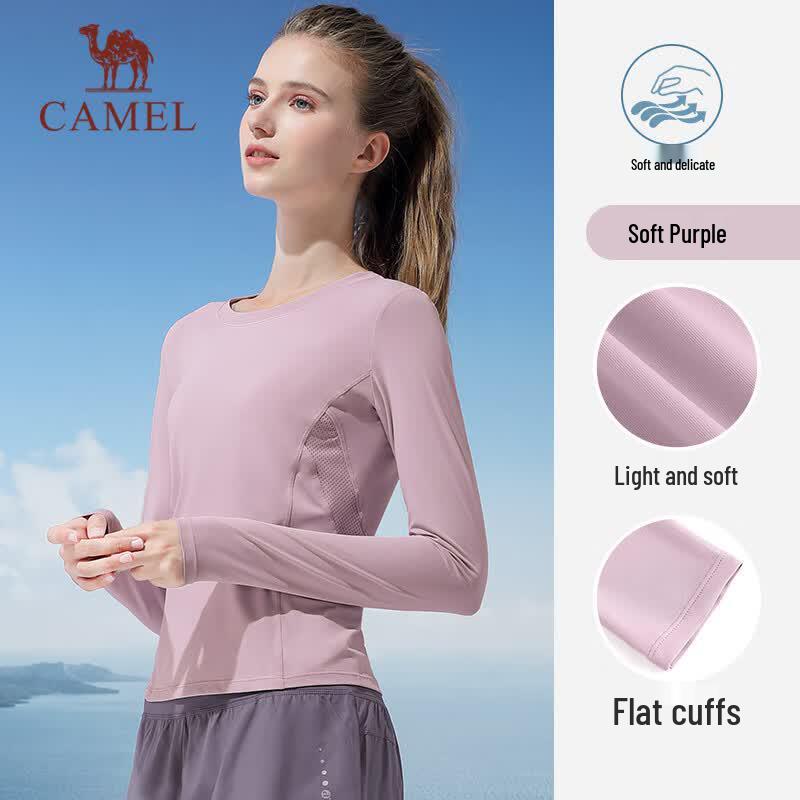 CAMEL Women's Long Sleeve Yoga & Fitness Top