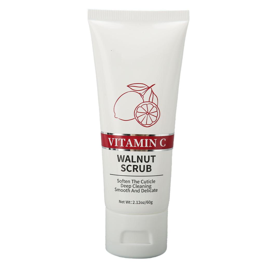 Body Scrub Cream Vitamin C Nourishing Pore Cleansing Safe Mild Walnut Extract Skin Exfoliating Body Scrub 2.1oz