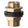 Water Tank Adapter G1/2 G3/4 G1 Male Bulkhead Fitting Brass Tube Connector Tube Adaptor Water Tanks, Brass, Gold Tone
