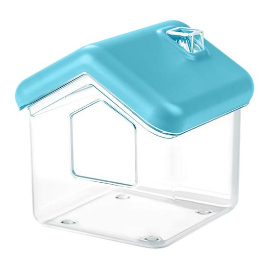 

Hamster Bathtub House Shape Clear Visible Gerbil Dwarf Hamster Sand Bath Container Box Small Animals Bathroom Toilet Hamster Cage Accessories