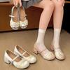 Coarse-cuffed Low-cut Women's New Style High-heel Soft-soled Shoes Devotion