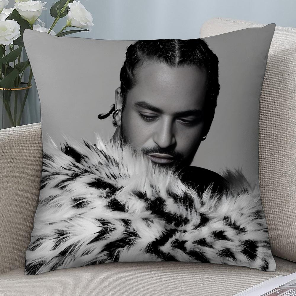 Singer S-Slimane France Pillow Case 3D Print Polyester Fiber 40*40 Cm Home Sofa Throw Pillow Cover Decoration Festival Gift