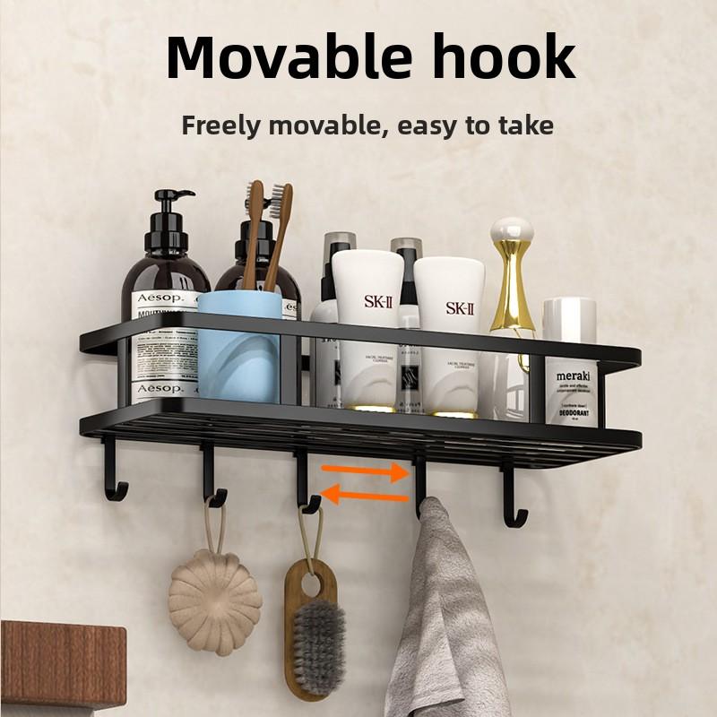 Bathroom Rack No Punching Wall Hanging Storage Rack Toilet Household Toiletries Organizing Shelf